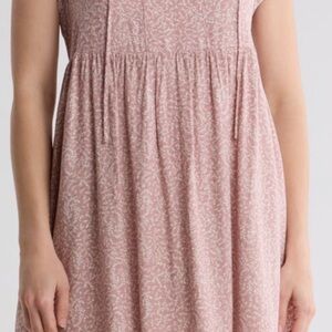 Melrose and Market Pink Floral Midi Dress